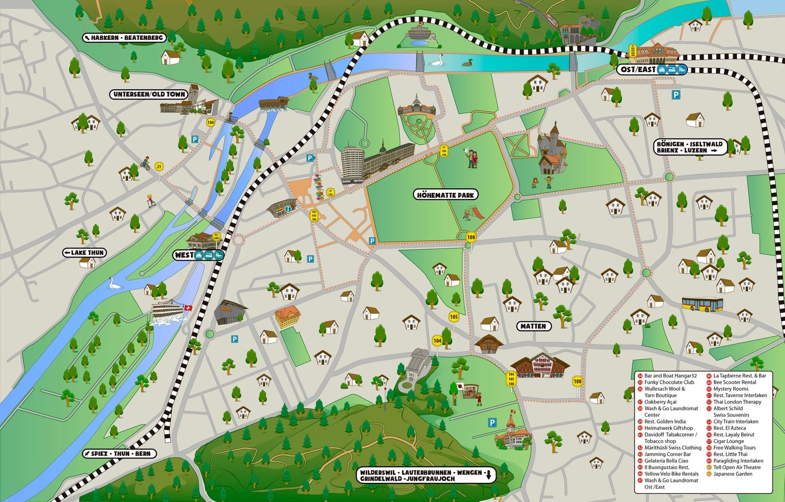 tobacco corner interlaken Summer Map